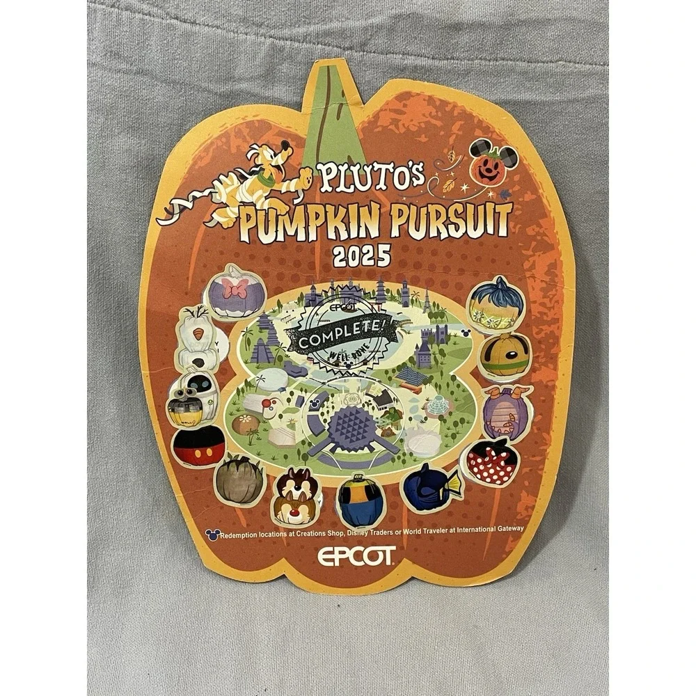 NEW Set of 3 Prizes‎ & Map 2025 EPCOT Pluto's Pursuit Scavenger Hunt
